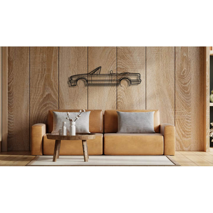 3 series BMW E30 cabrio full silhouette