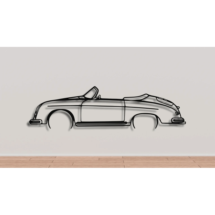 Porsche 356 speedster full silhouette