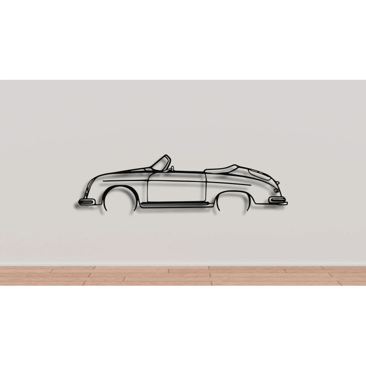 Porsche 356 speedster full silhouette