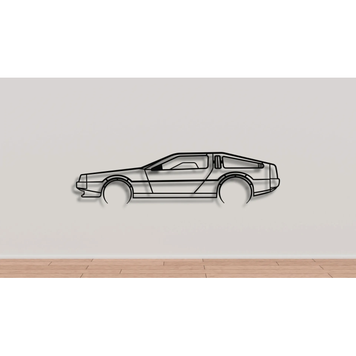 Delorean DMC 12 full silhouette
