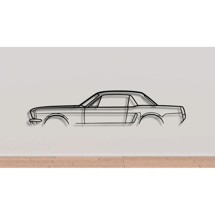 Ford Mustang 1965 simple silhouette