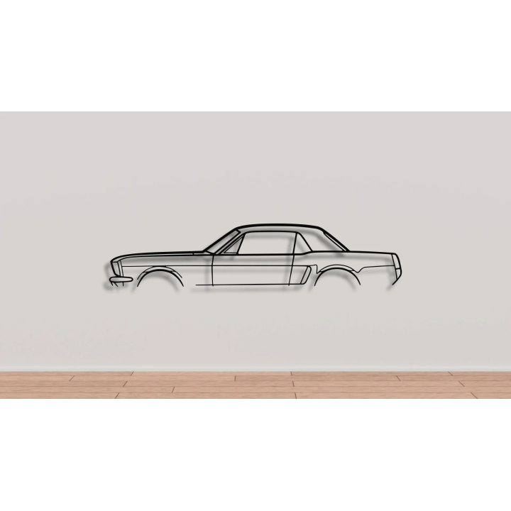 Ford Mustang 1965 simple silhouette