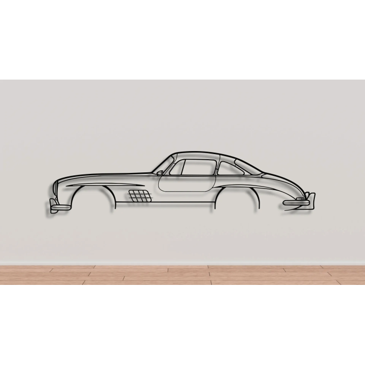 Mercedes 300SL Gullwing simple silhouette