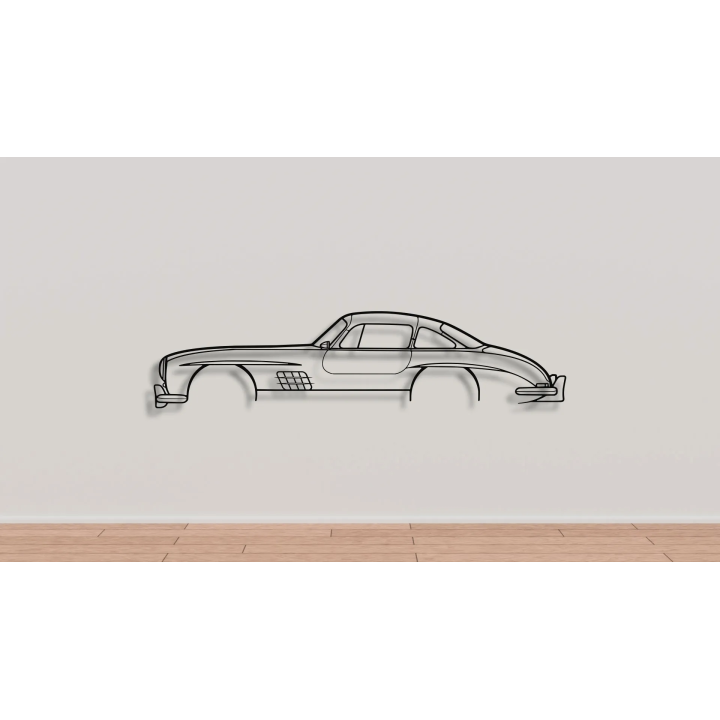 Mercedes 300SL Gullwing simple silhouette