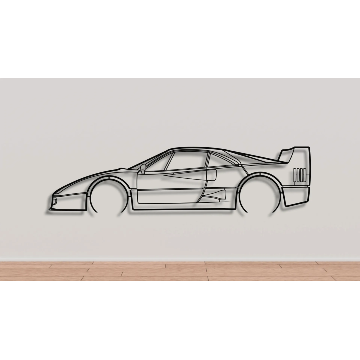 Ferrari F40 full silhouette