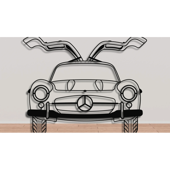 Mercedes 300SL Gullwing front silhouette