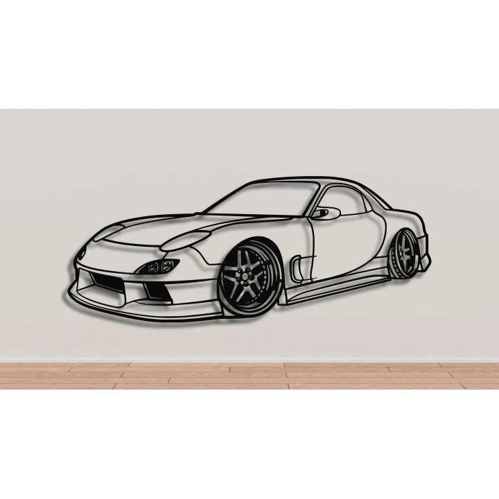 Mazda RX7 angled silhouette