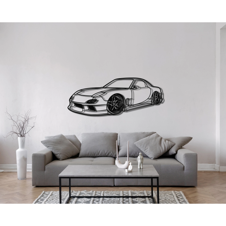 Mazda RX7 angled silhouette