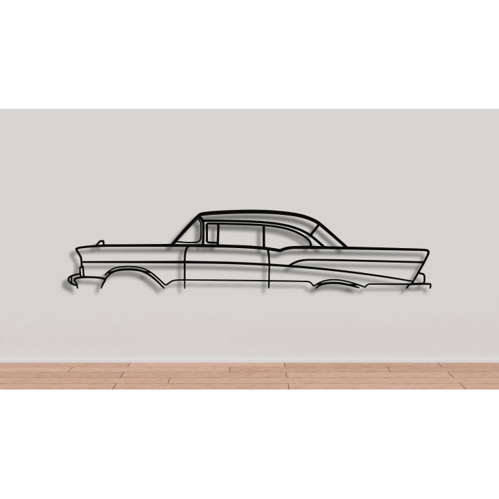 Chevrolet Belair 1957 simple silhouette