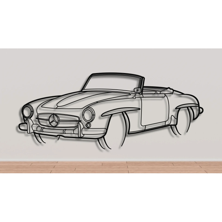 Mercedes 190SL angle silhouette