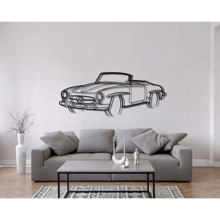 Mercedes 190SL angle silhouette