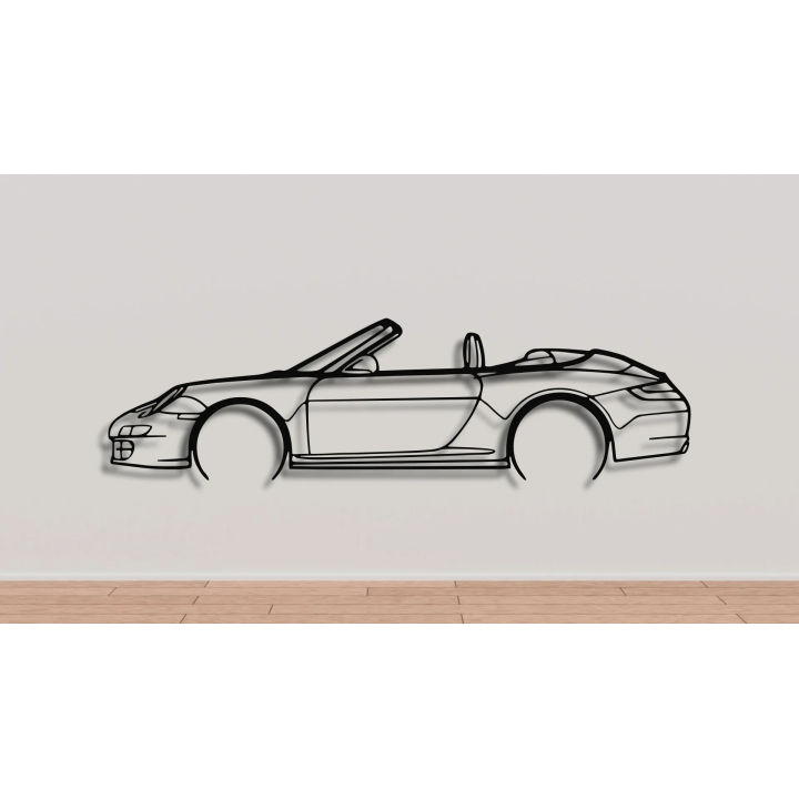 Porsche 911 997 cabrio full silhouette