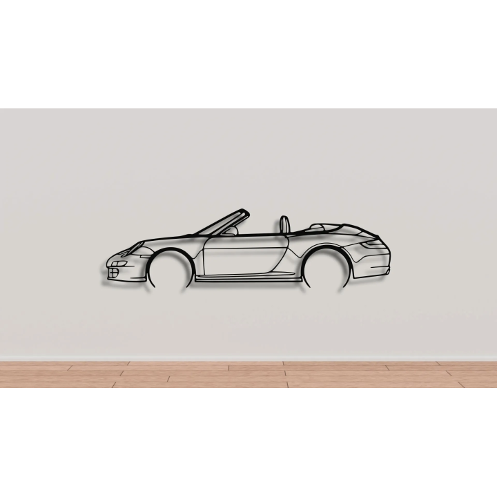 Porsche 911 997 cabrio full silhouette