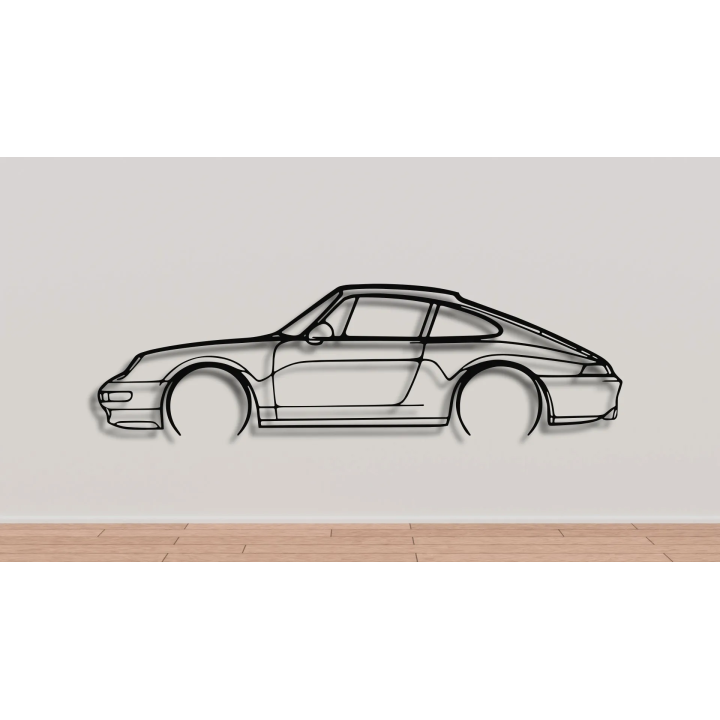 Porsche 911 993 full silhouette