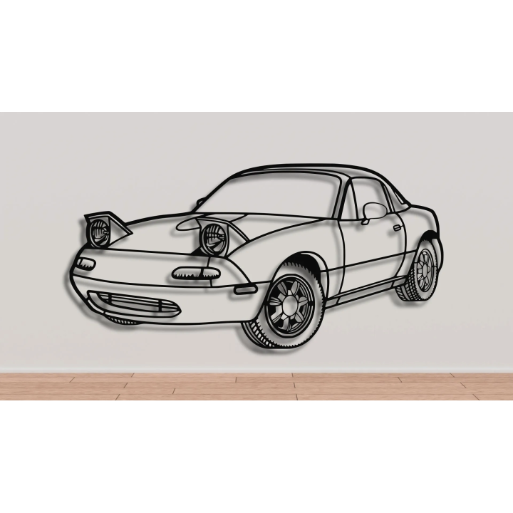 Mazda MX5 NA angled silhouette