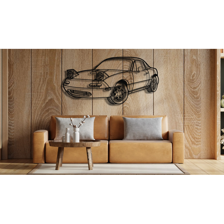 Mazda MX5 NA angled silhouette