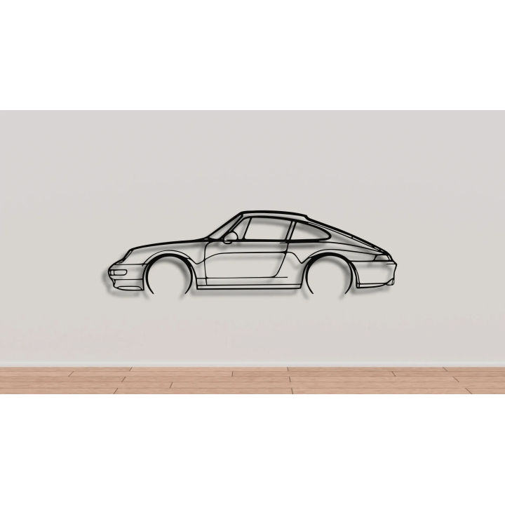 Porsche 911 993 full silhouette