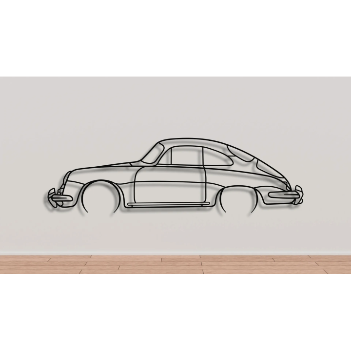 Porsche 356 C coupe full silhouette