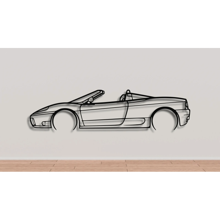 Ferrari 360 spider full silhouette