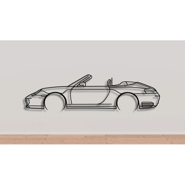 Porsche 911 996 cabrio full silhouette