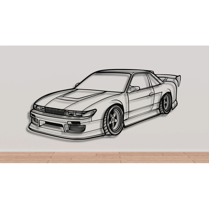 Nissan 240SX angled silhouette