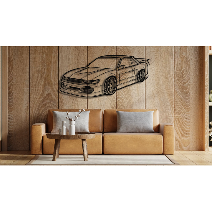 Nissan 240SX angled silhouette