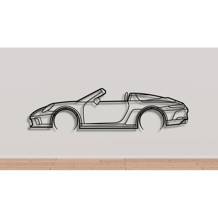 Porsche 911 992 speedster full silhouette