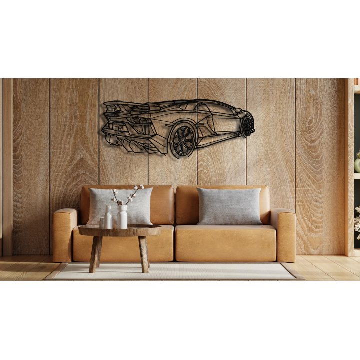 Lamborghini Aventador SVJ roadster rear angled silhouette