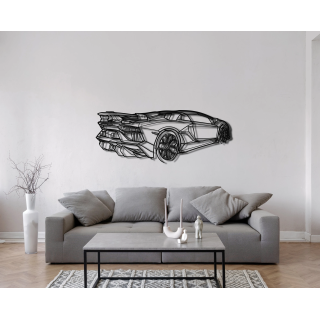 Lamborghini Aventador SVJ roadster rear angled silhouette