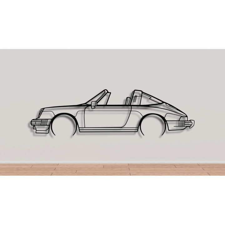 Porsche 911 G targa full silhouette