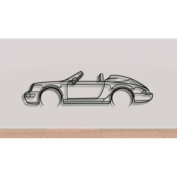 Porsche 911 964 speedster full silhouette