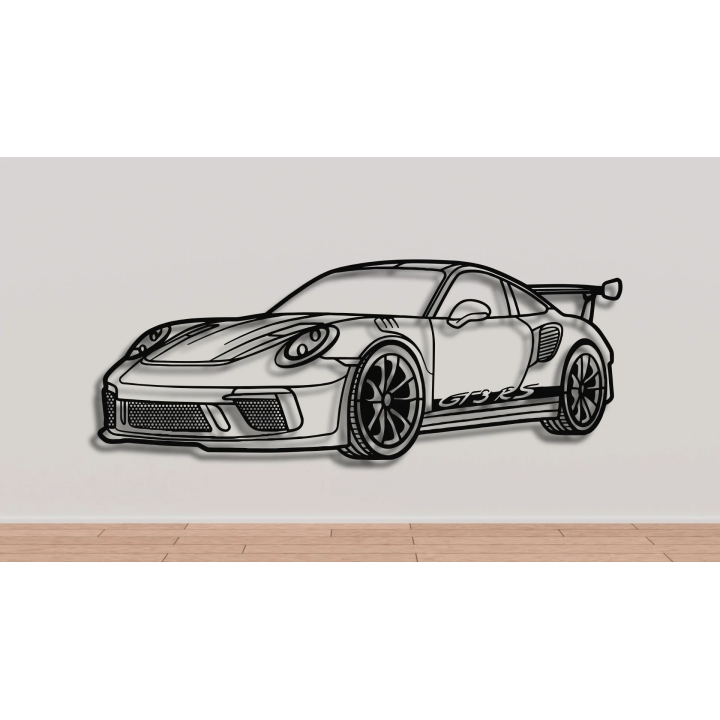 Porsche 911 GT3 RS angled silhouette