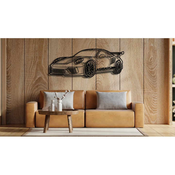 Porsche 911 GT3 RS angled silhouette