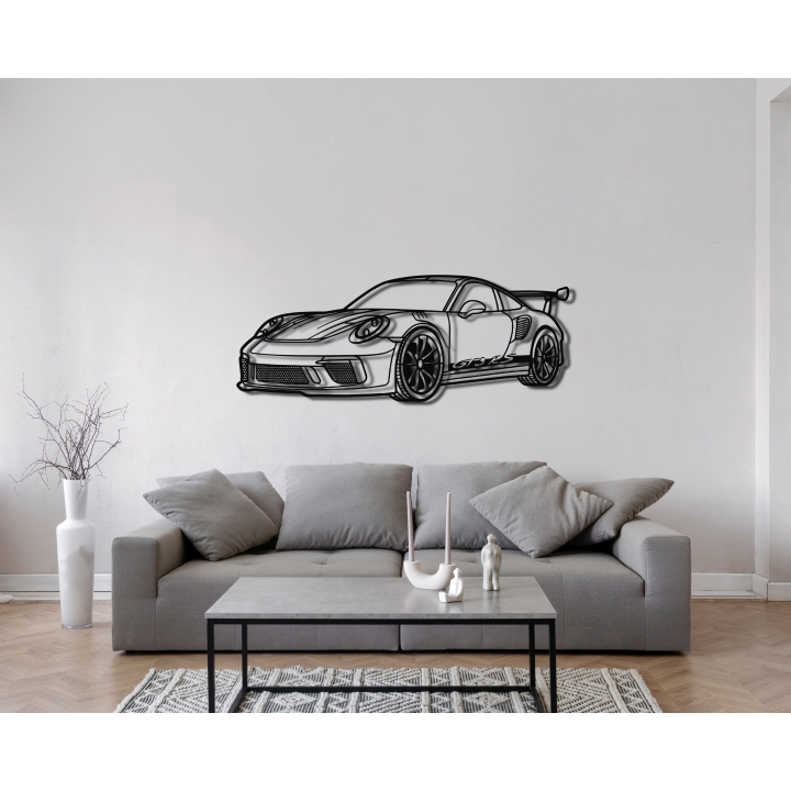 Porsche 911 GT3 RS angled silhouette