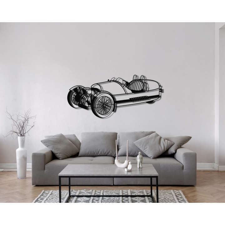 Morgan 3 wheeler isometric silhouette