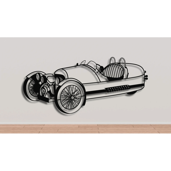 Morgan 3 wheeler isometric silhouette