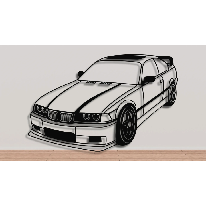 BMW M3 E36 isometric silhouette