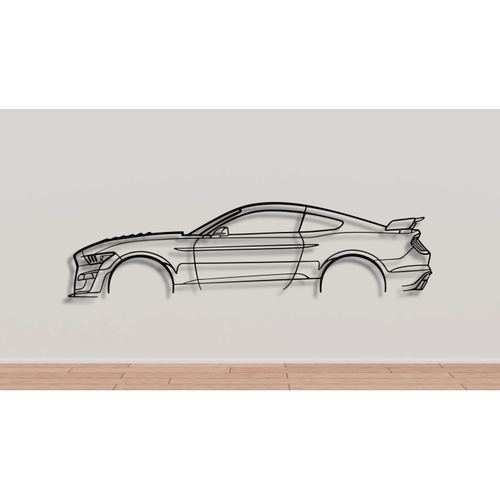 Ford Mustang GT500 simple silhouette
