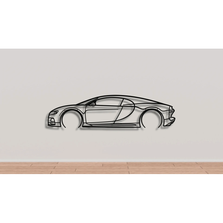 Bugatti Chiron full silhouette