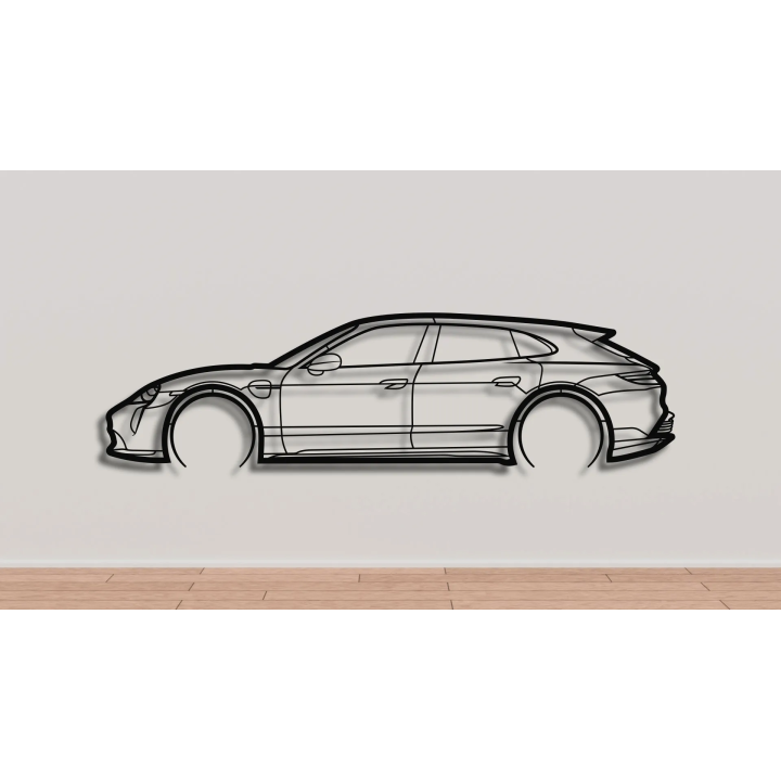 Porsche Taycan cross full silhouette