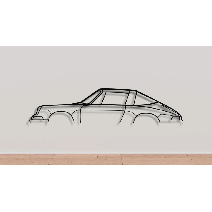 Porsche 911 F targa simple silhouette