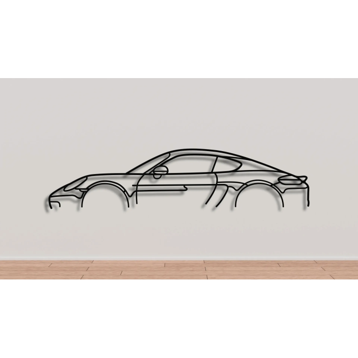 Porsche 718 Cayman simple silhouette