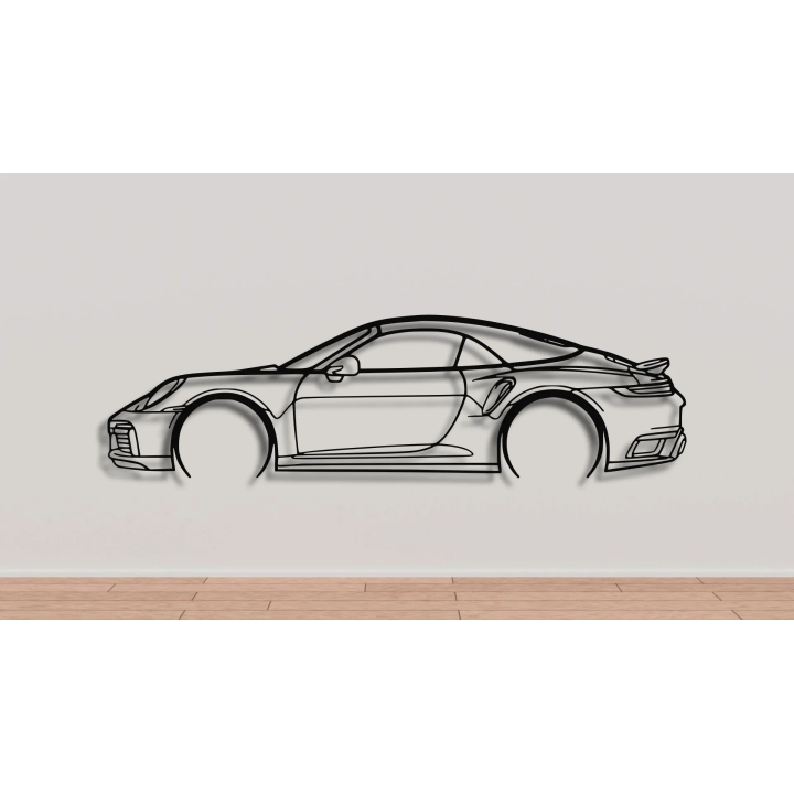 Porsche 911 992 turbo S full silhouette