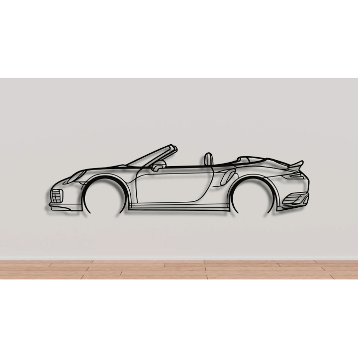 Porsche 911 991 turbo S cabrio full silhouette