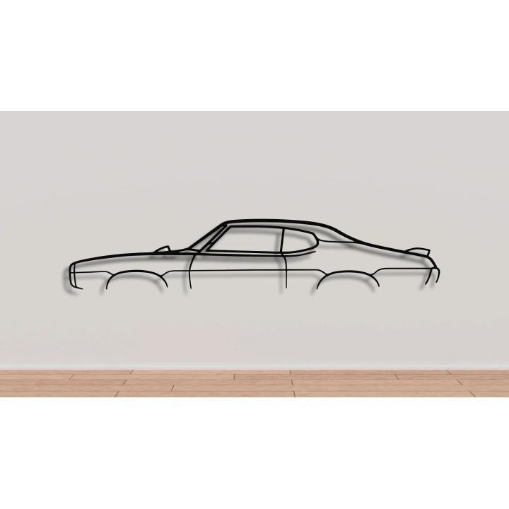 Pontiac GTO 1968 simple silhouette
