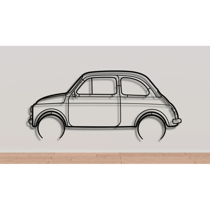Fiat 500 full silhouette