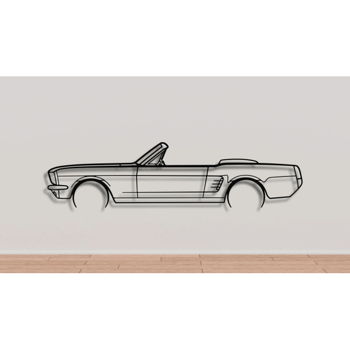 Ford Mustang 1966 convertible full silhouette
