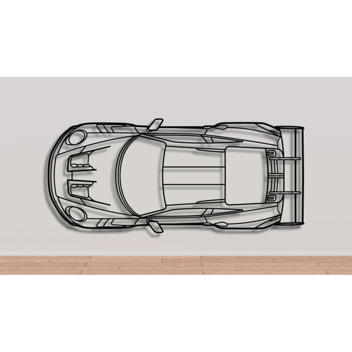 Porsche 911 992 GT3 RS top silhouette
