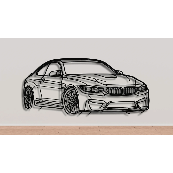 BMW M4 F82 angled silhouette