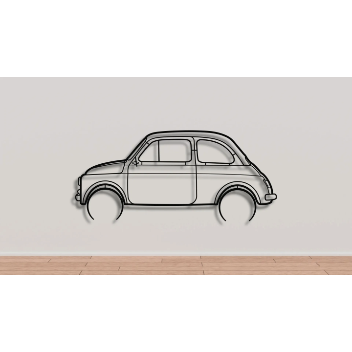 Fiat 500 full silhouette